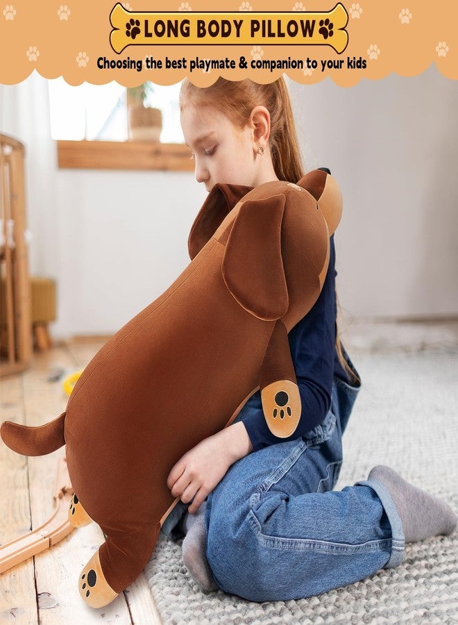 Auspicious beginning 30'' Giant Dachshund Dog Plush Stuffed Animal- Weiner Dog Plush Pillow Plushies, Large Sleeping Dachshund Plush Toy, Cute Hugging Weiner Dog Stuffed Animal, Birthday Gifts for Kids Girls Boys - Image 5